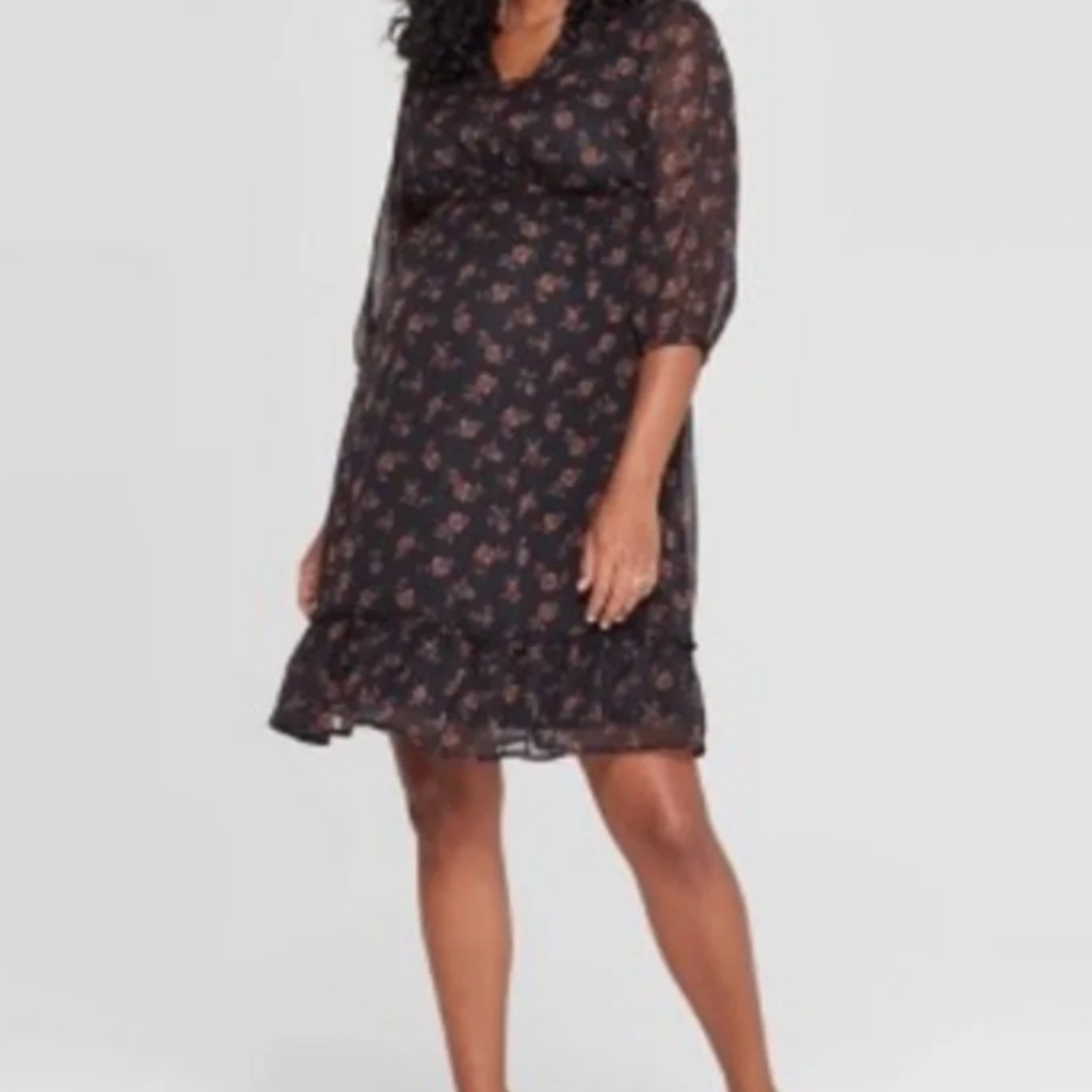 Ingrid and Isabel CHIFFON MATERNITY DRESS
